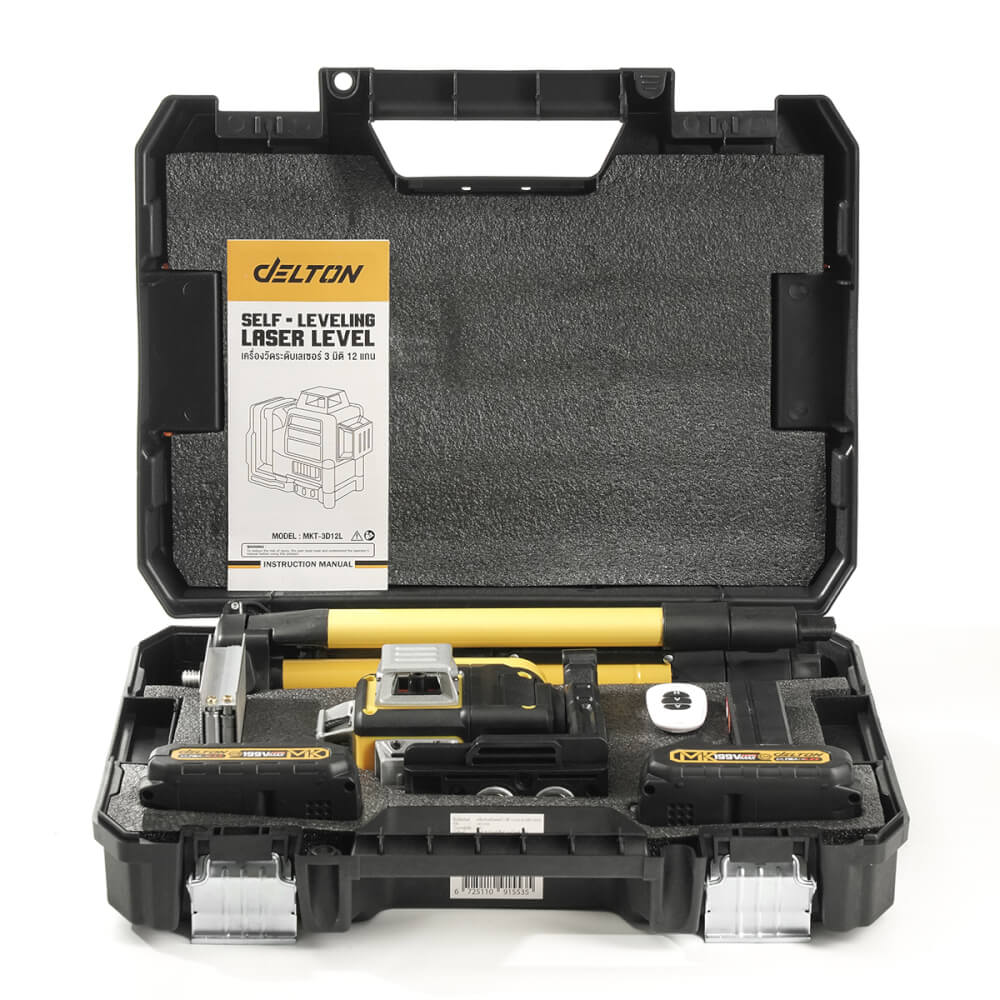 เครื่องวัดระดับเลเซอร์ DELTON รุ่น MKT-3D12L 3 มิติ 12 แกน 360 องศา